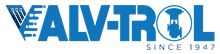 The image shows the ALV-TROL logo in blue, with a stylized circuit design on the left and a round icon of a train in the letter "O." The text "SINCE 1947" appears underneath.